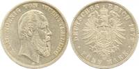 Württemberg 5 Mark Karl 1864-1891. -