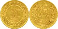 Tunesien 10 Francs Gold Ali Bey 1882-1902. -