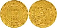 Tunesien 20 Francs Gold Ali Bey 1882-1902. -