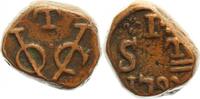 Ceylon (Sri Lanka) 1 Stiver Niederländisch bis 1796. -