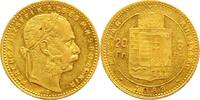 Haus Habsburg 20 Franken =8 Forint Gold Franz Joseph I. 1848-1916. -