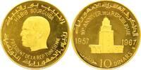 Tunesien 10 Dinars Gold Republik seit 1959. -