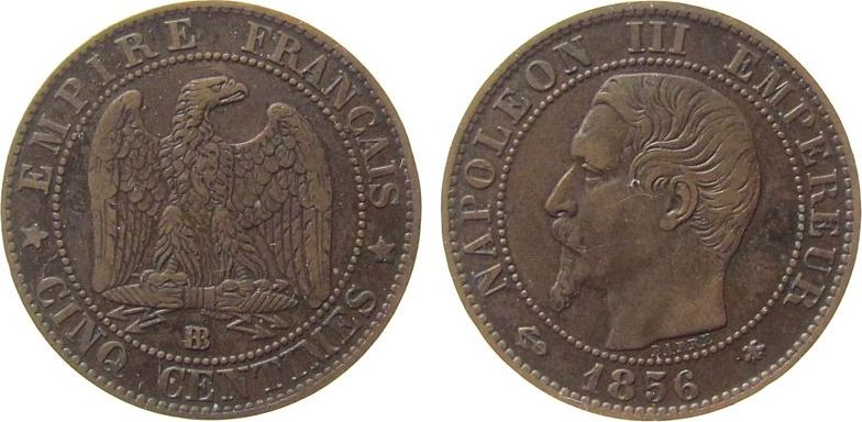 Pièce Napoléon 3 1856 5 Centimes Valeur