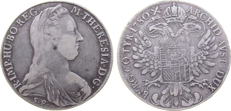Nachprägungen Taler 1780 Ag Maria Theresia (17401780), S.F. Günzburg