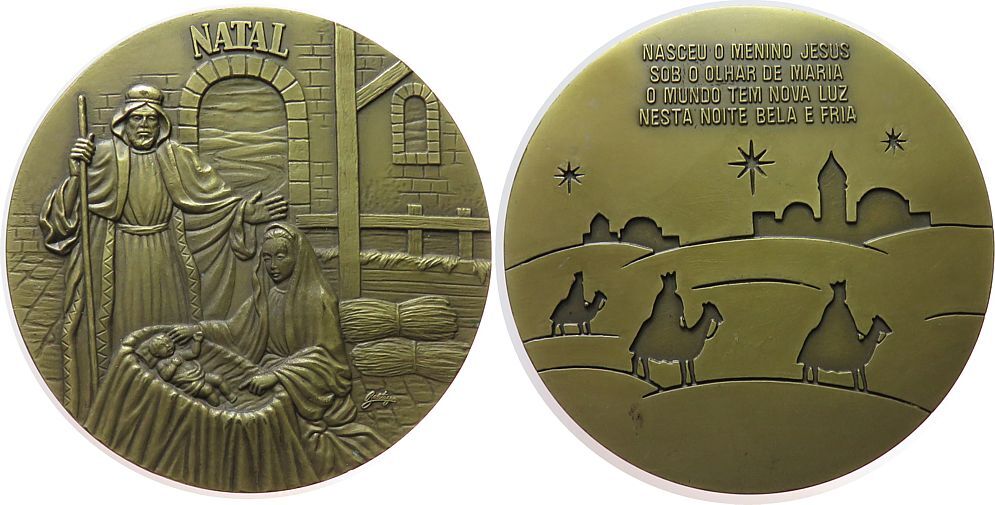 Medaille O J Bronze Heilige Maria Und Josef Mit Dem Jesuskind Im Stall Die Heiligen Drei Konige Unter Mehrzeiler Natal Weihnachten V B Gussfrisch Ma Shops