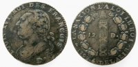 Frankreich 12 Deniers Ms Louis XVI, D (Lyon), Typ: Francois, 2. Emission -