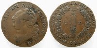 Frankreich 12 Deniers Ku Louis XVI, D (Lyon), Typ: Francois -
