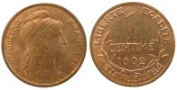 Frankreich 1 Centime Br Daniel-Dupuis, minimal fleckig -