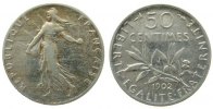 Frankreich 50 Centimes Ag Semeuse, Gad.420 -