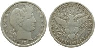 USA 1/2 Dollar Ag Barber -