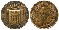 München Medaille Bronze vergoldet München, Preismedaille des Magistrats der Stadt München für Dienstboten, unsigniert, ca. 43,3 MM, Randkerben, z -
