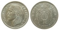 Frankreich 1 Franc Ag Napoleon III, BB (Strasbourg), Gad.463 -