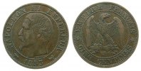 Frankreich 5 Centimes Br Napoleon III,Mzz: W -