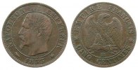 Frankreich 5 Centimes Br Napoleon III,Mzz: BB -