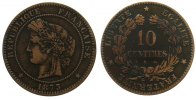 Frankreich 10 Centimes Br Ceres, K -