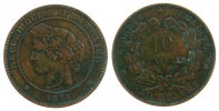 Frankreich 10 Centimes Br Mzz: A, Ceres -