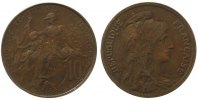 Frankreich 10 Centimes Br Daniel Dupuis, mit Stern (*), Gad.277, Schön 184 -