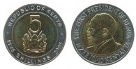 Kenia 5 Shilling Bi-Met Kenyatta -