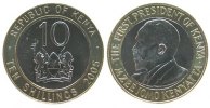 Kenia 10 Shilling Bi-Met Kenyatta -