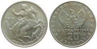 Griechenland 20 Drachmai KN Breiter Rand, Schön 47 -