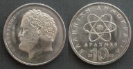 Griechenland 10 Drachmes KN Schön 85, Demokritos -