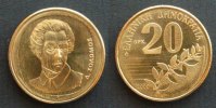 Griechenland 20 Drachmes NiBr Schön 96, Dionysios Solomos -