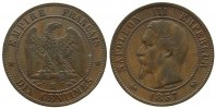 Frankreich 10 Centimes Br Napoleon III, B (Rouen) -