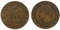Frankreich 10 Centimes Br Napoleon III, A (Paris) -