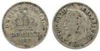 Frankreich 20 Centimes Ag Napoleon III, BB (Strasburg) -