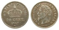 Frankreich 20 Centimes Ag Napoleon III, BB (Strasburg) -