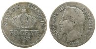 Frankreich 50 Centimes Ag Napoleon III, A (Paris) -