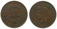 Frankreich 10 Centimes Br Ceres, A (Paris) -