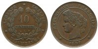 Frankreich 10 Centimes Br Ceres, A (Paris) -