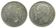 Frankreich 1 Franc Ag Napoleon III, BB (Strasbourg) -