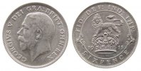 GB Großbritannien ab 1708 6 Pence Ag Georg V -