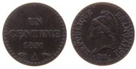 Frankreich 1 Centime Br Dupré, A (Paris) -
