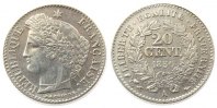 Frankreich 20 Centimes Ag Ceres, A (Paris) -