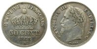 Frankreich 50 Centimes Ag Napoleon III, A (Paris) -