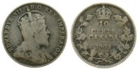 Kanada 10 Cents Ag Edward VII -
