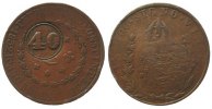 Brasilien 40 Reis 1823-35 Ku Gegenstempel 40, auf 80 Reis 1834R schön