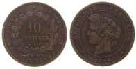 Frankreich 10 Centimes Br Ceres, A (Paris) -