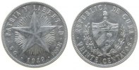 Kuba 20 Centavos Ag Stern -