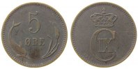 Dänemark 5 Öre Br Christian IX -