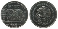 Mexiko 100 Pesos Ag Fußball WM -