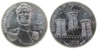 San Marino 5 Euro Ag Antonio Onofri, auf seinen 170. Todestag -