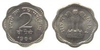 Indien Republik 2 Paise 1964 KN Calcutta unz
