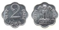Indien Republik 2 Paise 1968 Al Bombay unz
