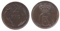 Dänemark 2 Öre Br Christian IX -