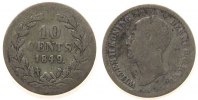 Niederlande 10 Cents Ag Wilhelm II, 1849., Schulman 535 -