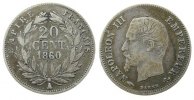 Frankreich 20 Centimes Ag Napoleon III, A (Paris) -